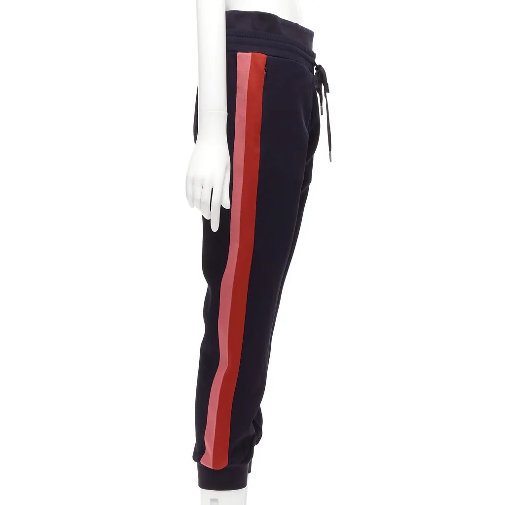 Alexander McQueen Double Waist Pants Navy Viscose Very good - Model View