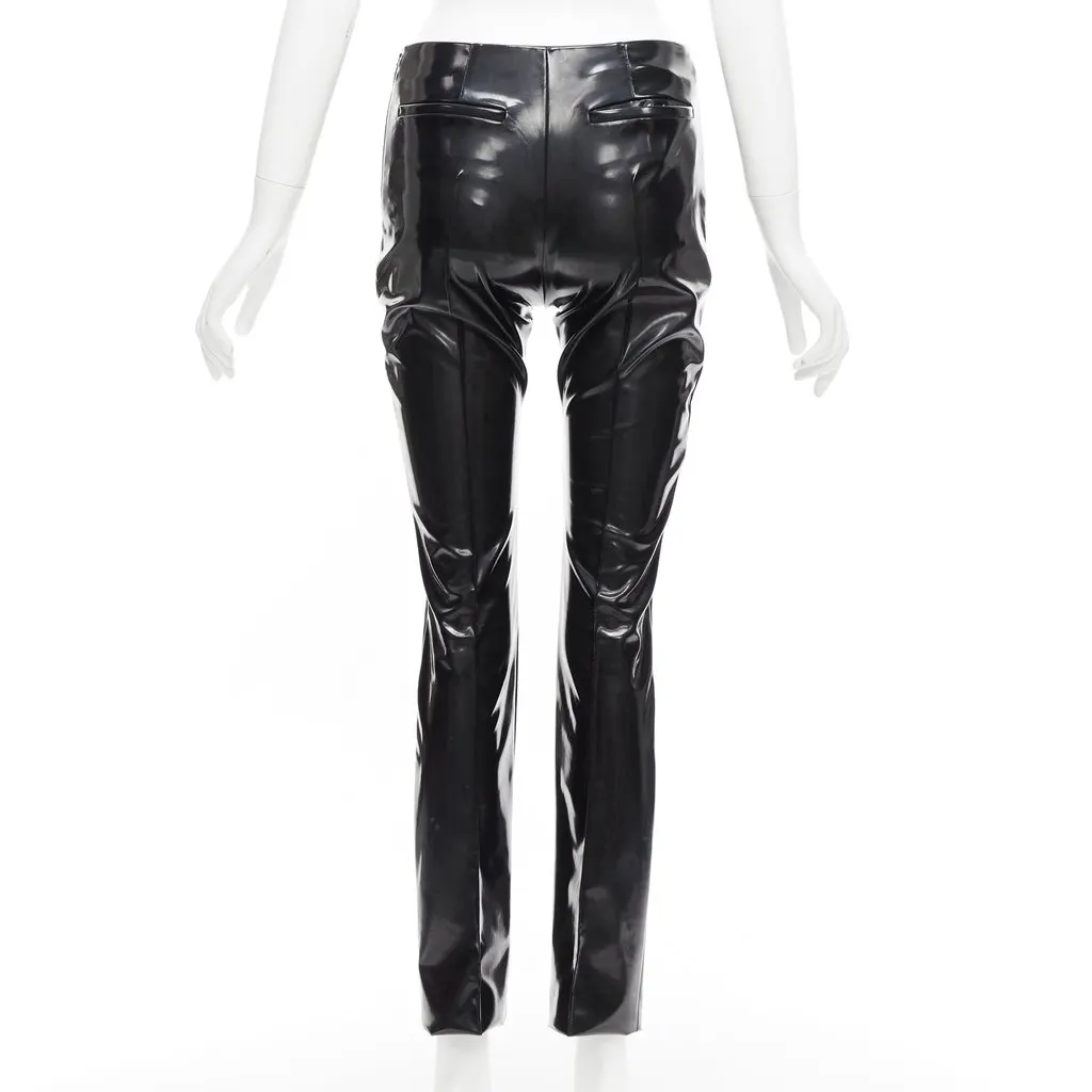 Valentino Vinyl Pleat Pants Black Fair - Model View