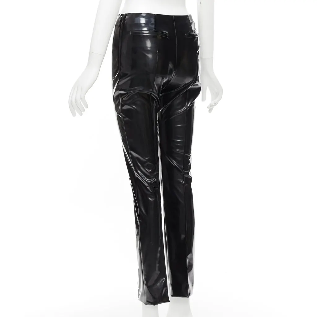 Valentino Vinyl Pleat Pants Black Fair - Box View