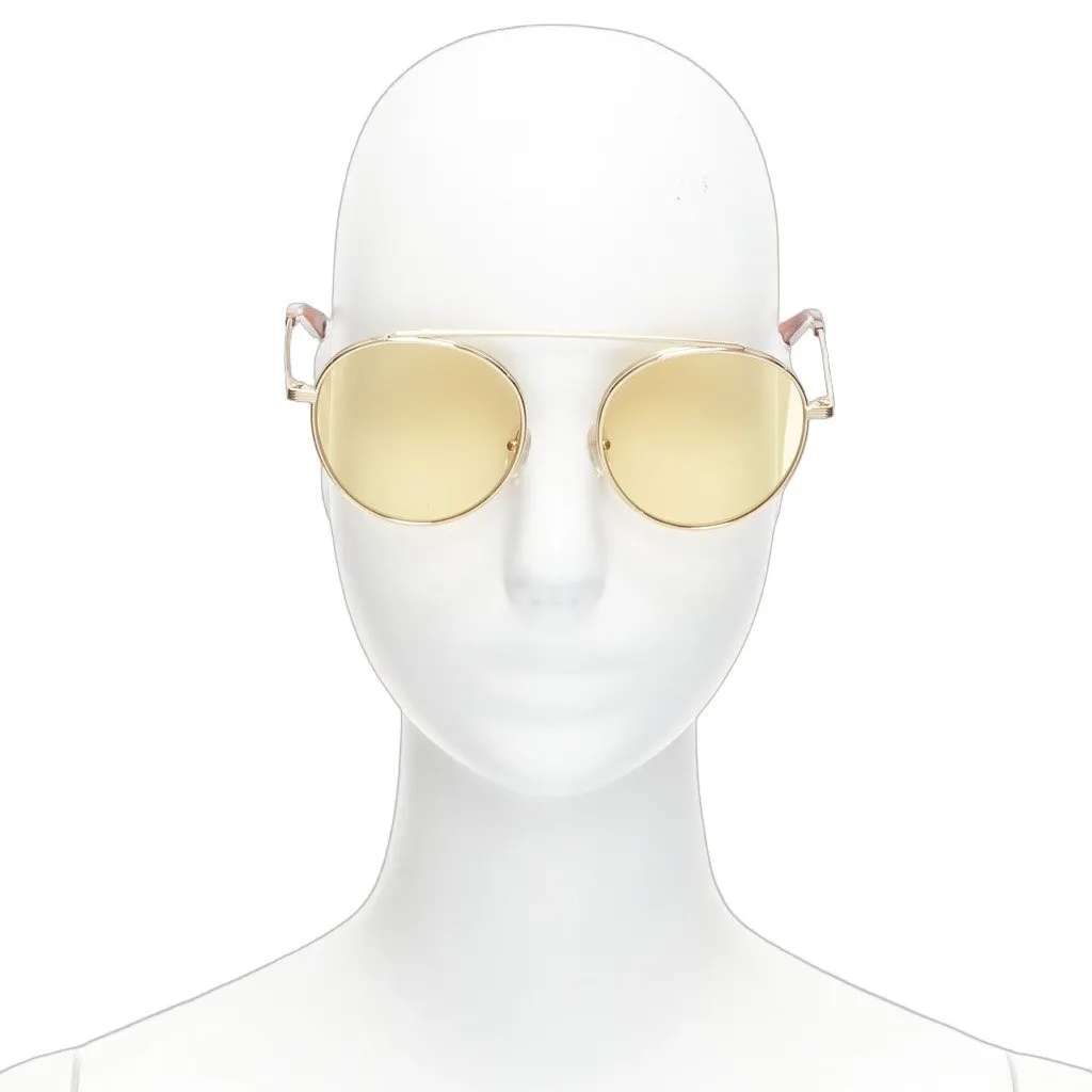 Victoria Beckham Cati VBS137 V4 54 18 130 Gold Metal Never worn - Front View