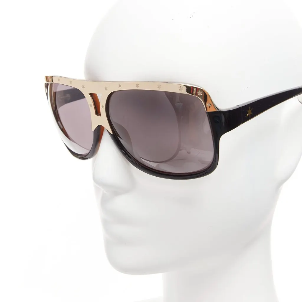 Victoria Beckham Star Bar Sunglasses Black Plastic Very good - Model View