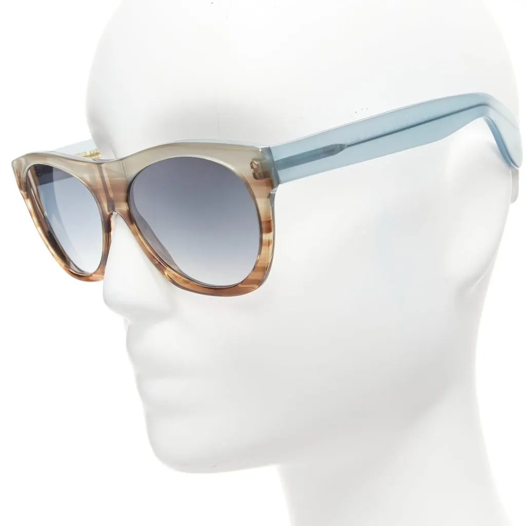 Cutler & Gross Gradient Frame Blue Sunglasses Blue Plastic Never worn - Model View