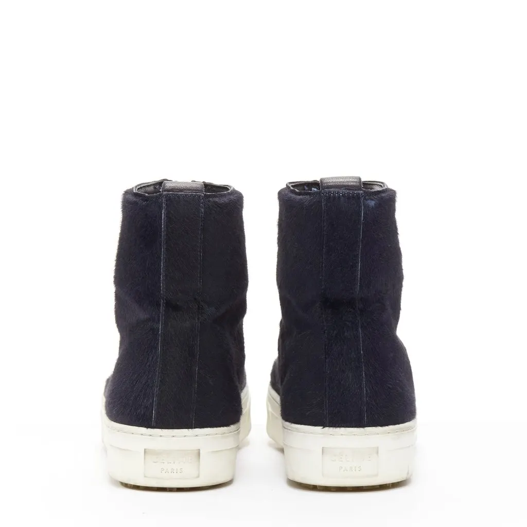 Celine Horse Hair Sneakers Black Leather Fair - Box View