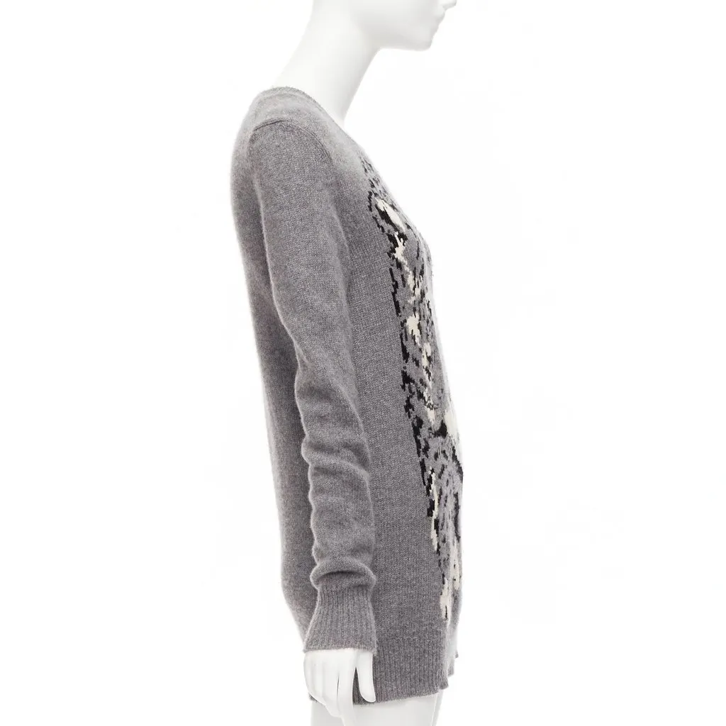 Stella McCartney Leopard Knit Dress Grey Wool Never worn - Model View