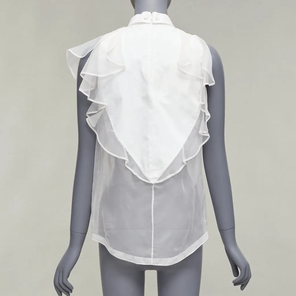 Givenchy Ruffle Collar Shirt White Cotton Fair - Box View