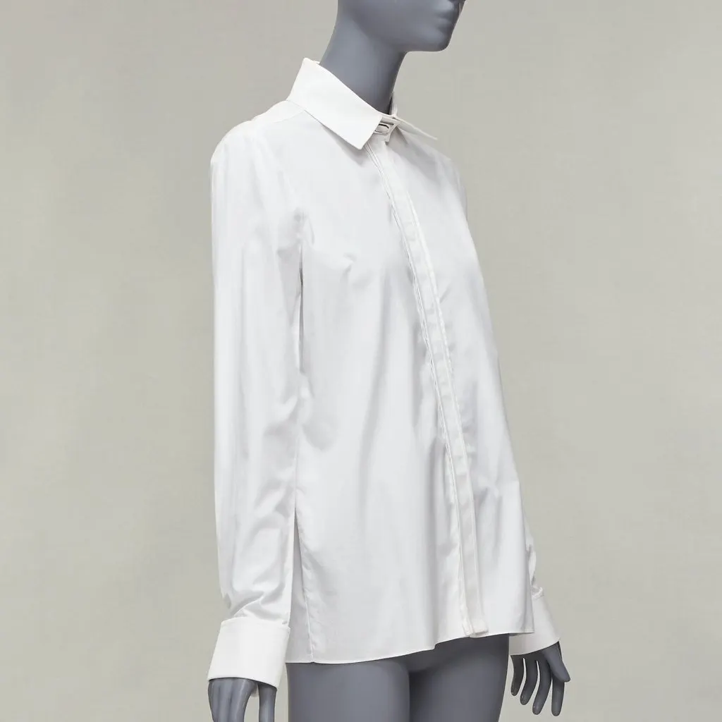 Givenchy Metal Button Shirt White Cotton Very good - Inside View