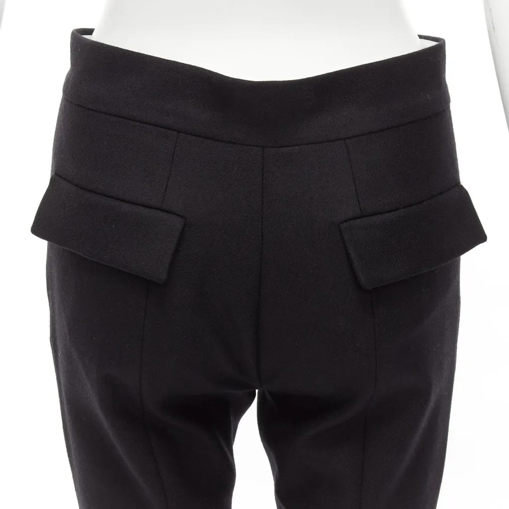 Marni Flared Dress Pants Black Wool Very good - Back View
