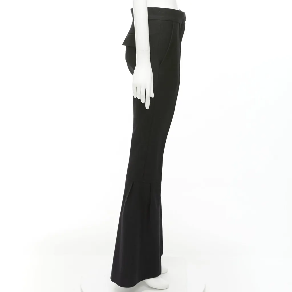 Marni Flared Dress Pants Black Wool Very good - Model View