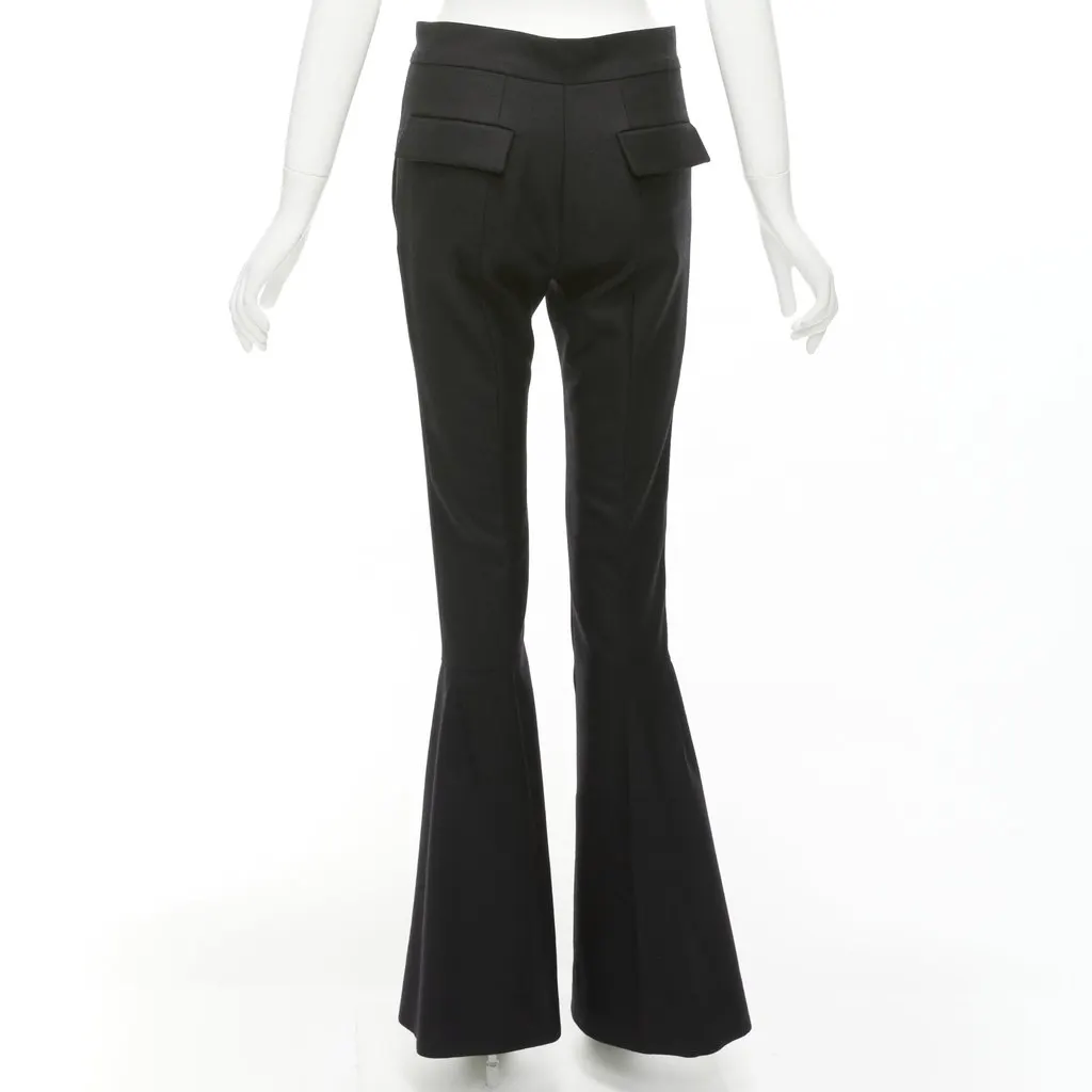 Marni Flared Dress Pants Black Wool Very good - Box View