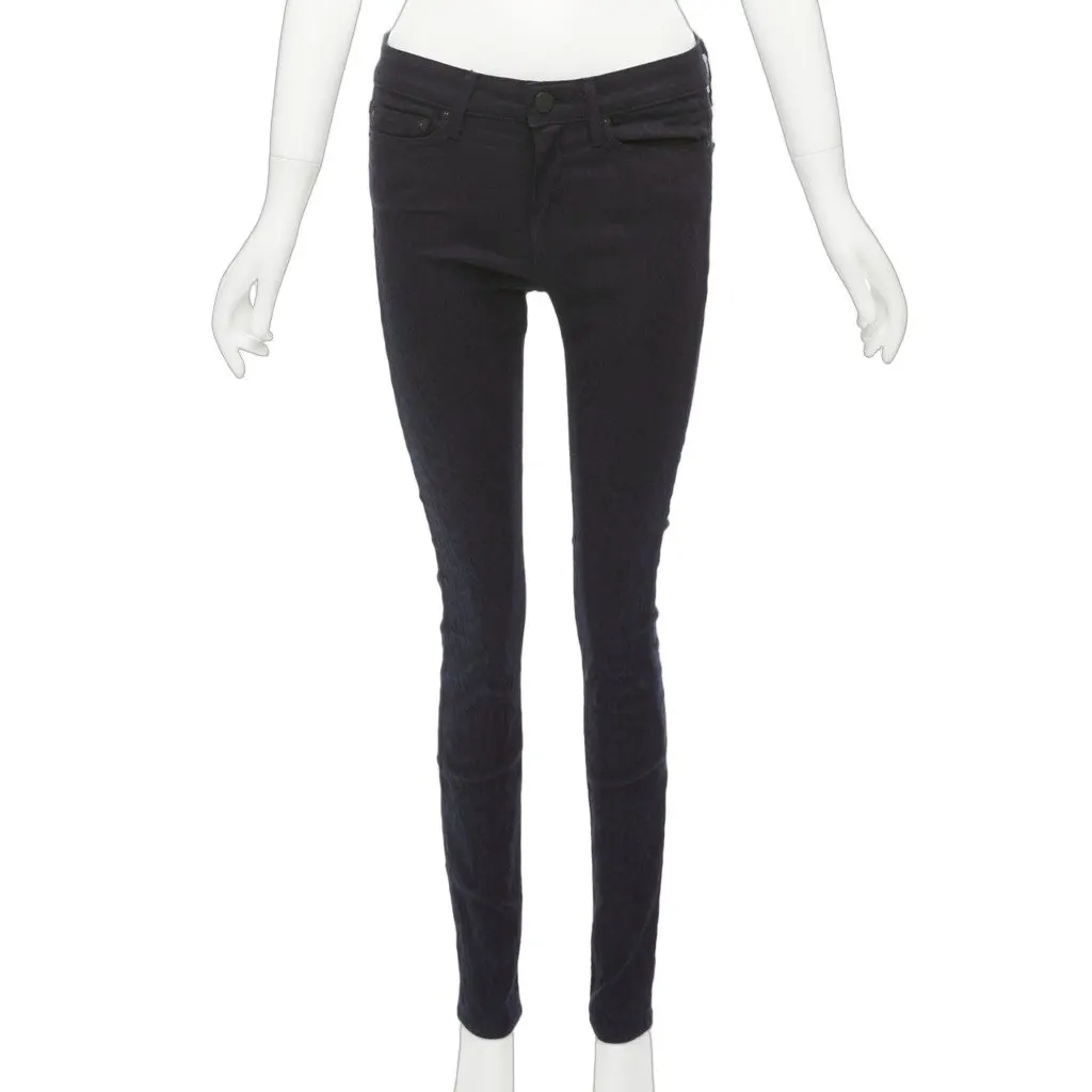 Vince Jacquard Skinny Pants Navy Fair - Front View