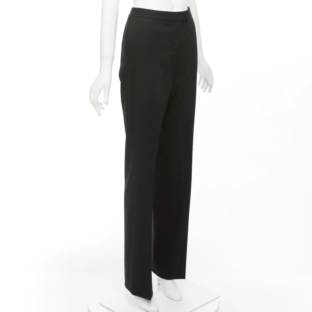 Stella McCartney High Waist Pants Black Wool Fair - Inside View