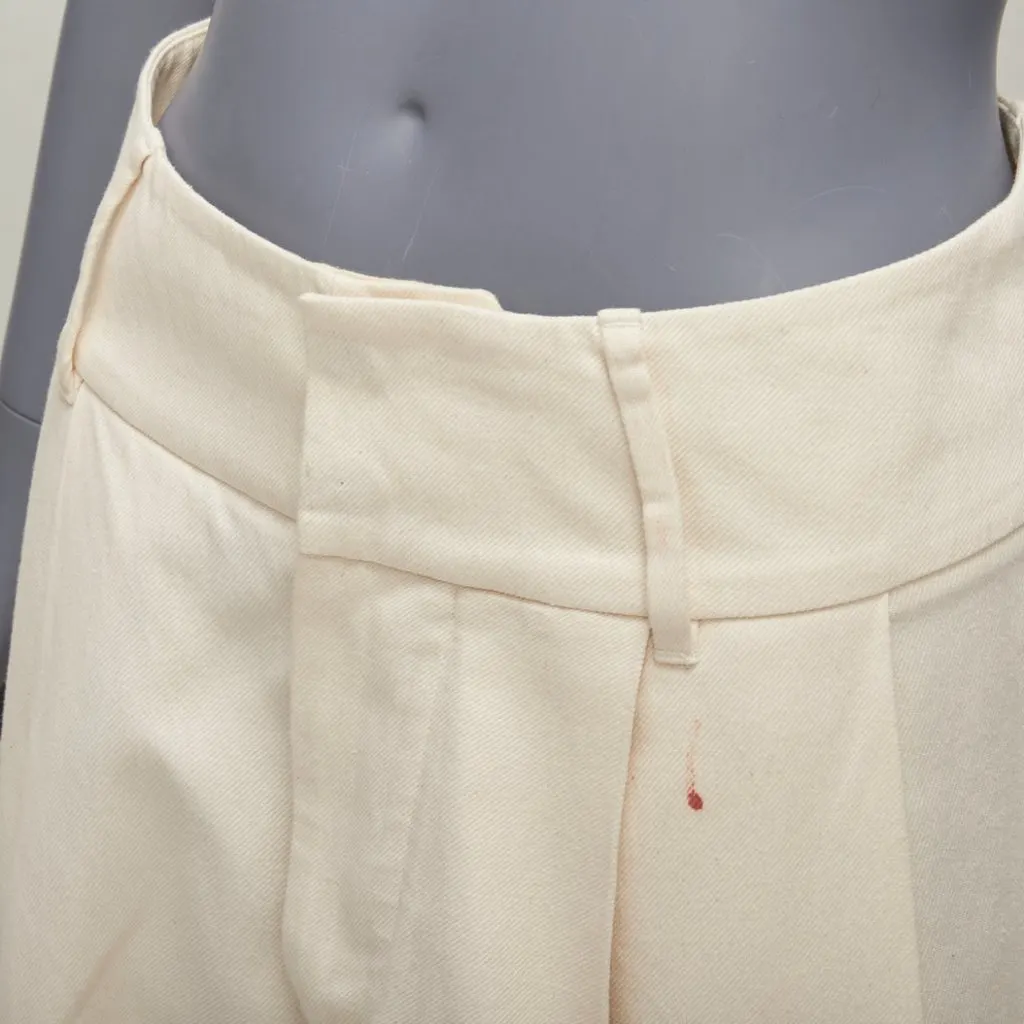 Marni Cargo Pocket Shorts Ecru Cotton Fair - Back View