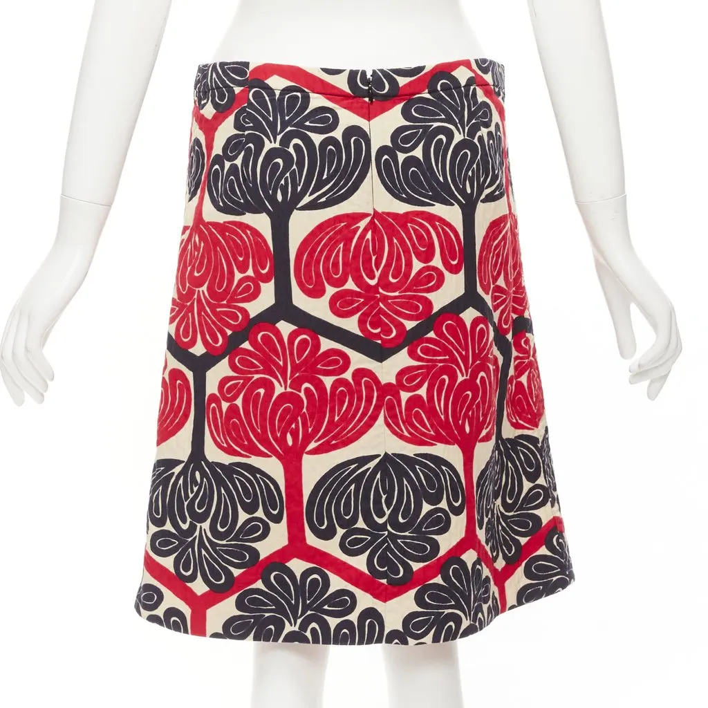 Marni Ethnic A-line Skirt Red Cotton Never worn - Box View