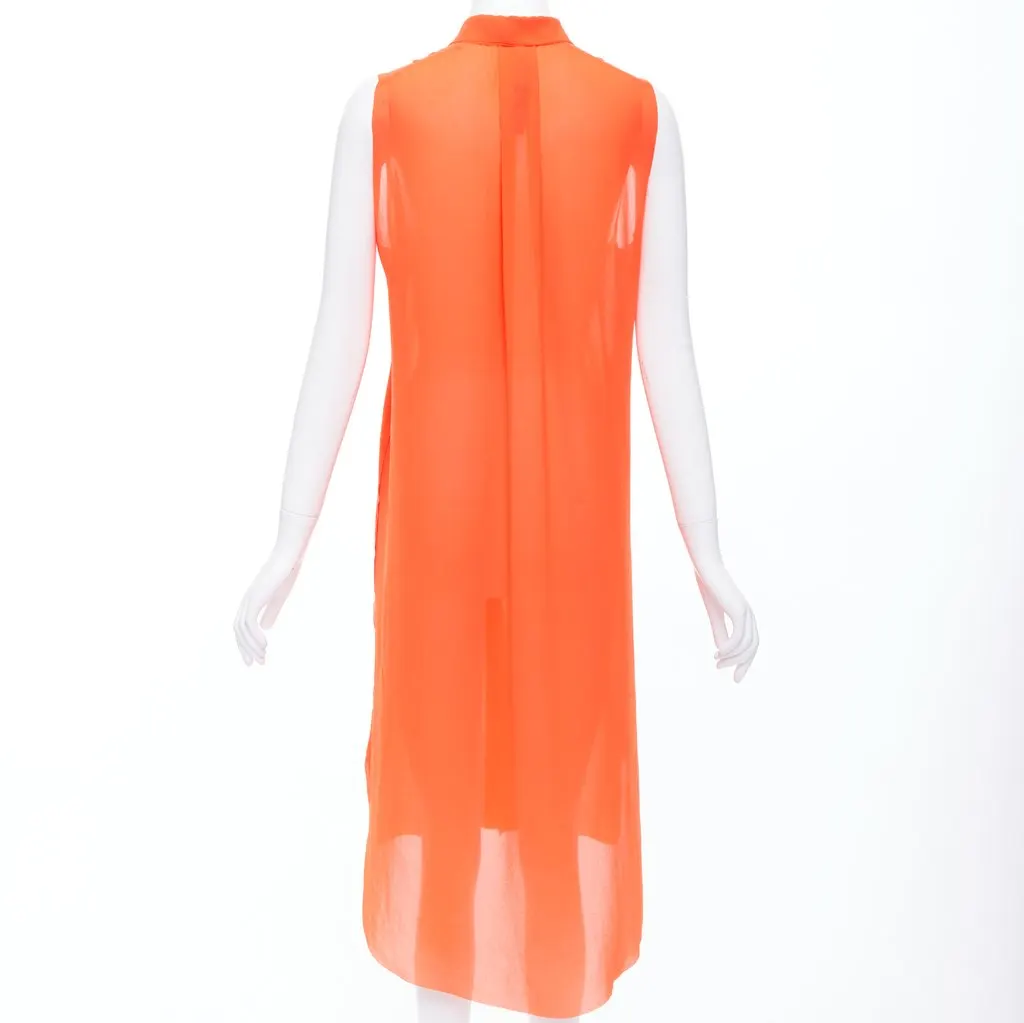 MO&CO Tiered Collar Dress Orange Polyester Never worn - Box View