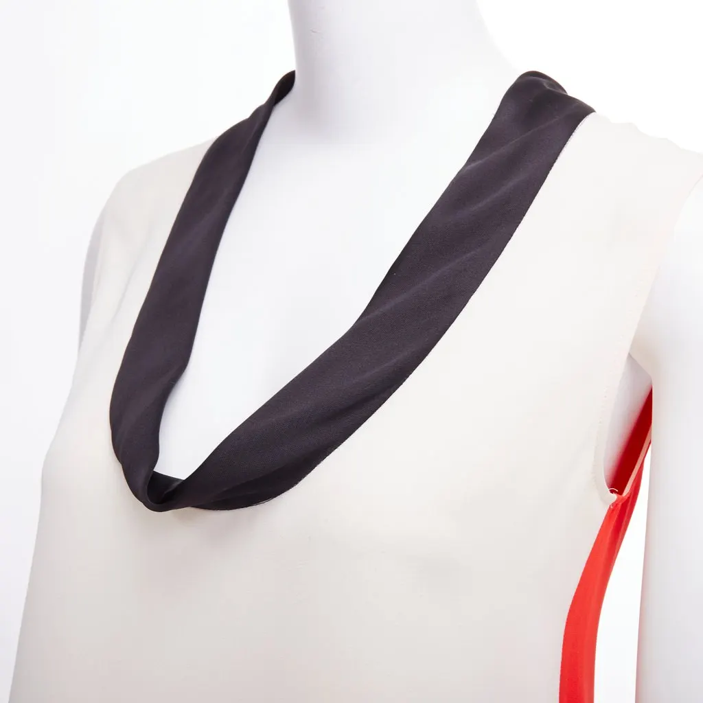 Celine Colorblock Tank Top Orange Silk Very good - Back View