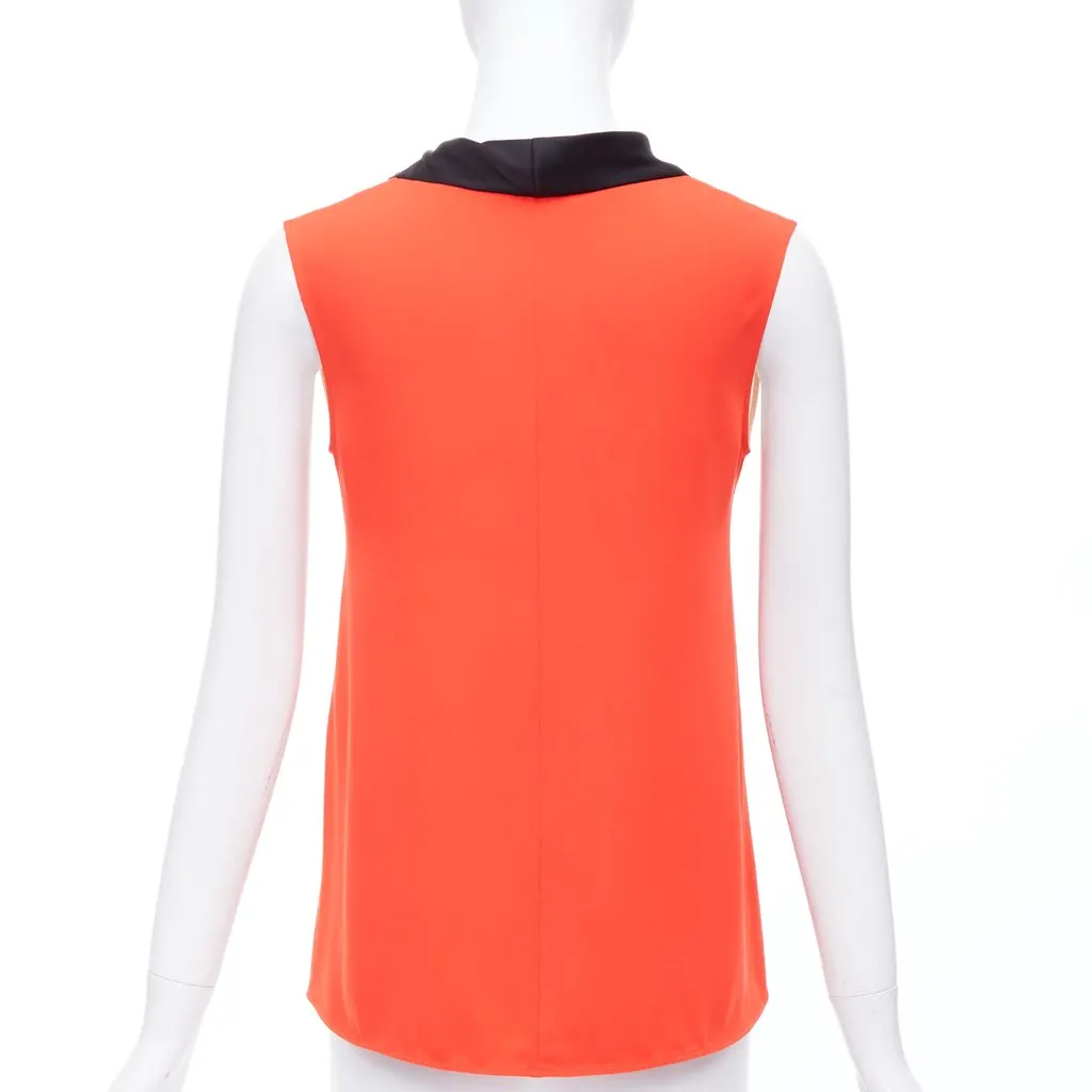 Celine Colorblock Tank Top Orange Silk Very good - Box View