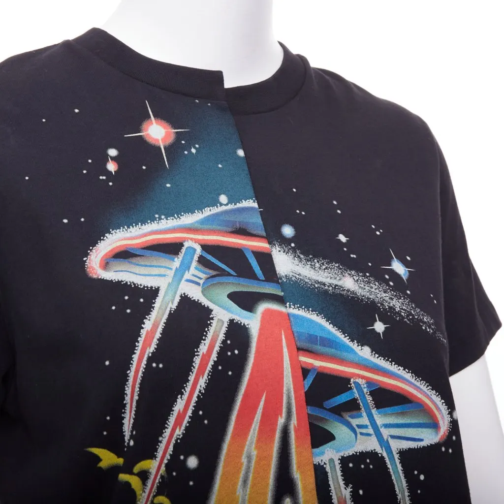 Stella McCartney Bias Cut UFO Tee Black Cotton Very good - Back View