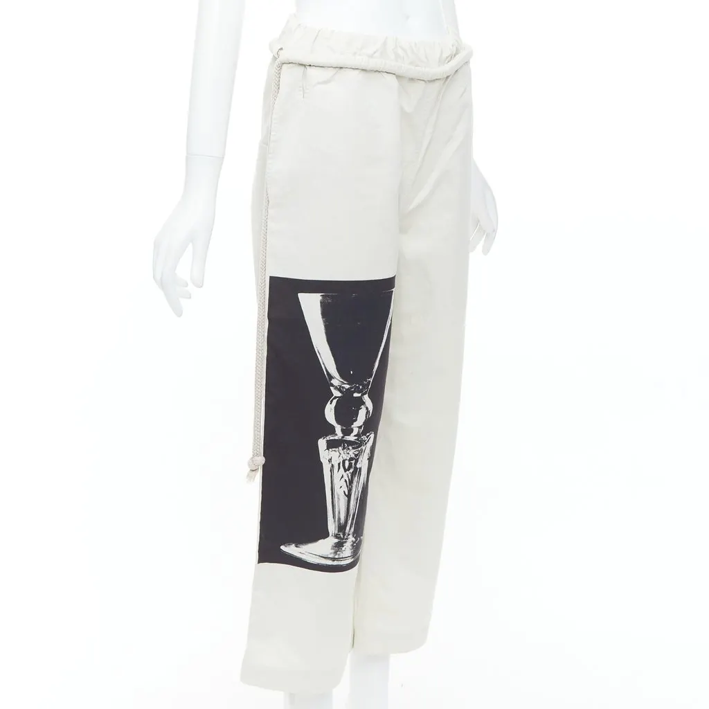 Ports 1961 Photo Print Pants Beige Cotton Never worn - Inside View
