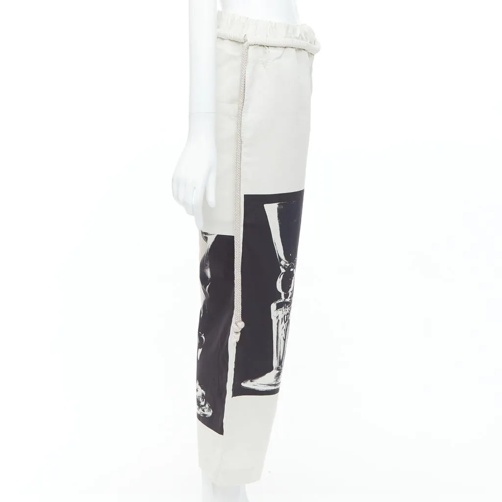 Ports 1961 Photo Print Pants Beige Cotton Never worn - Model View