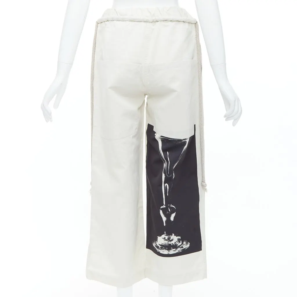 Ports 1961 Photo Print Pants Beige Cotton Never worn - Box View