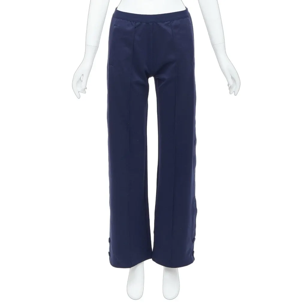 Tory Burch Trim Cropped Pants Navy Polyamide Never worn - Front View