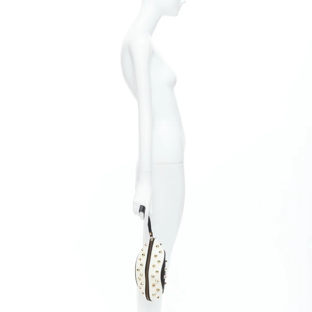 Giancarlo Petriglia Embellished Fold Clutch Black Leather Fair - Back View