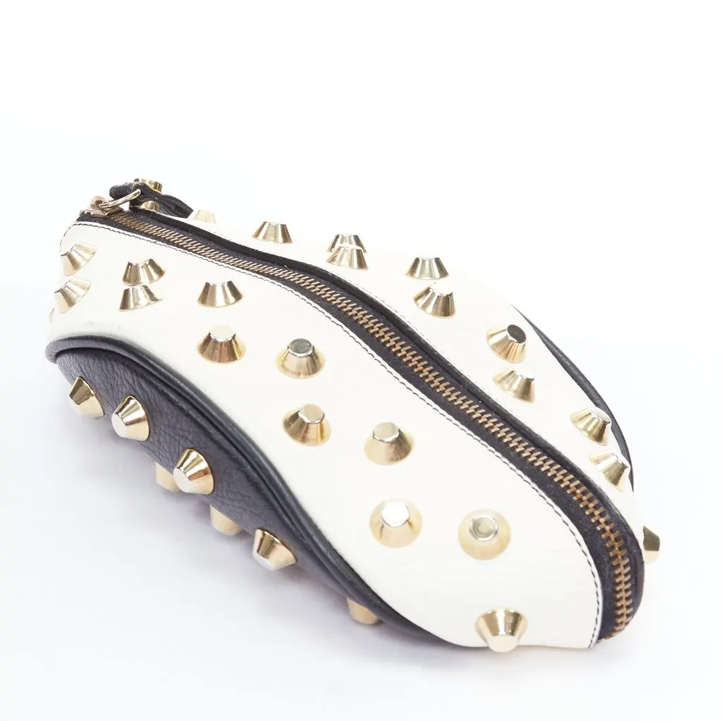Giancarlo Petriglia Embellished Fold Clutch Black Leather Fair - Box View