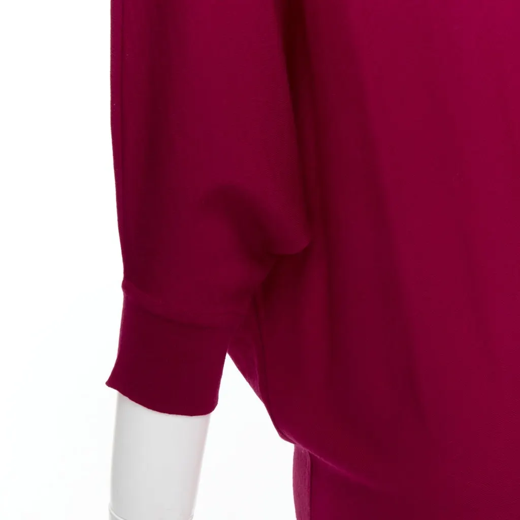 Alexander McQueen Asymmetric Drape Sweater Red Wool Never worn - Back View
