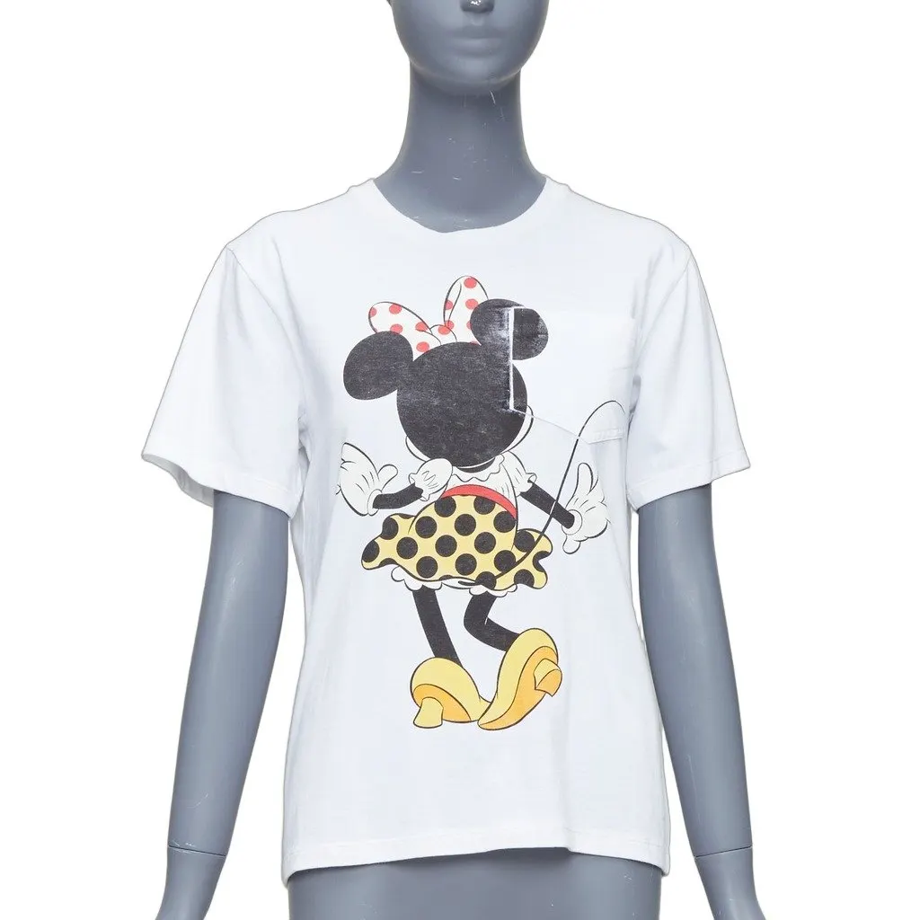 Victoria Beckham Mouse Print Tee White Cotton Fair - Front View