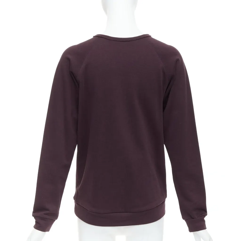 Lanvin Crystal Embellished Pullover Burgundy Cotton Very good - Box View