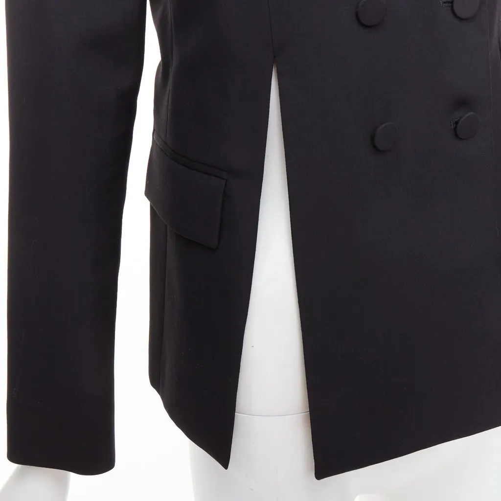 Ports 1961 Black Padded Shoulder Blazer Black Wool Never worn - Back View