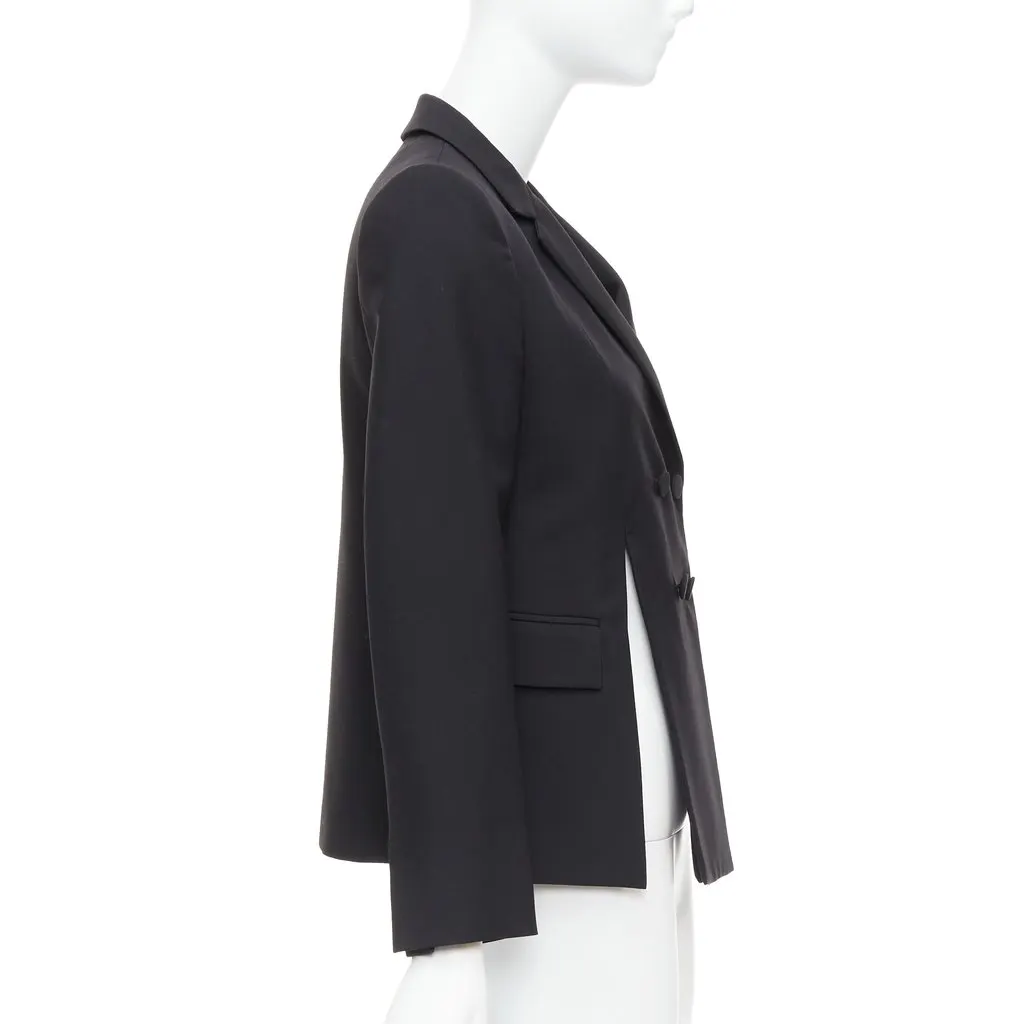Ports 1961 Black Padded Shoulder Blazer Black Wool Never worn - Box View