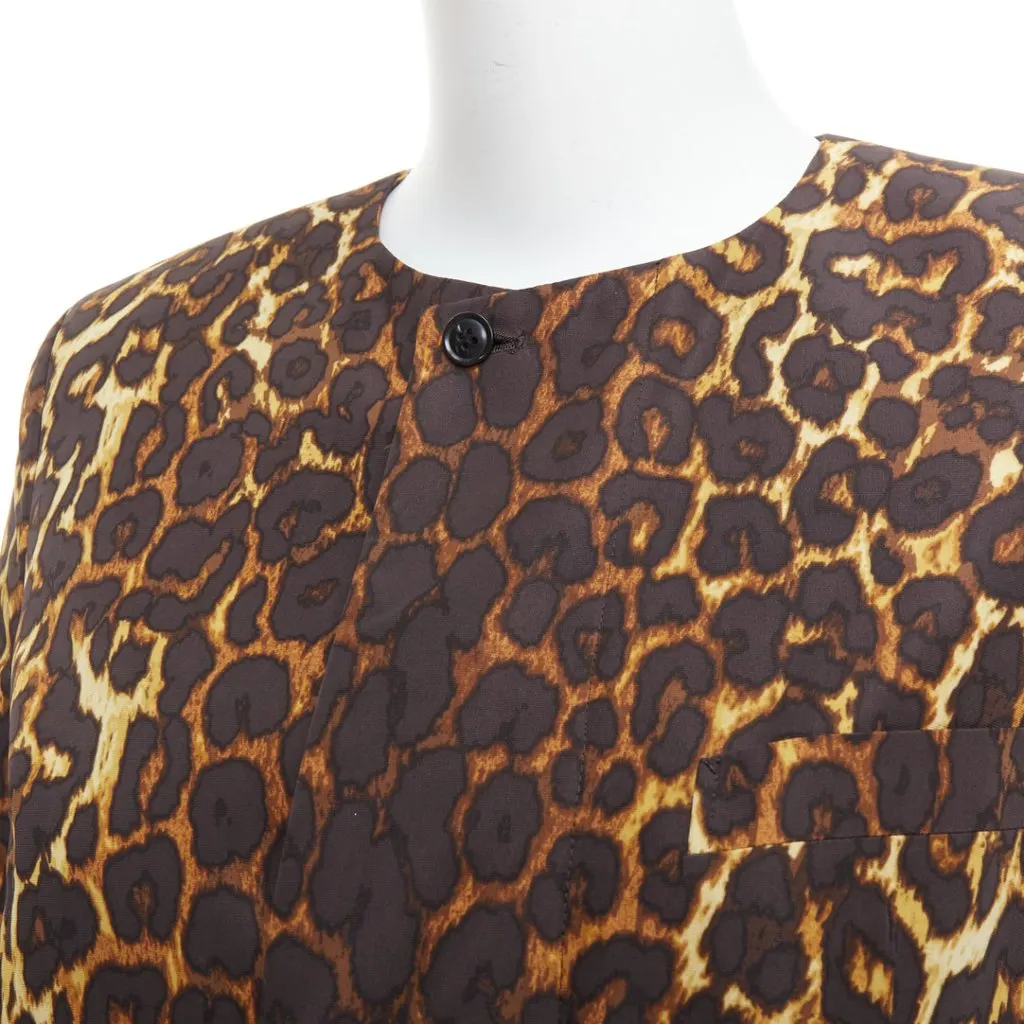 TOGA Brown Leopard Shoulder Coat Brown Polyester Never worn - Back View