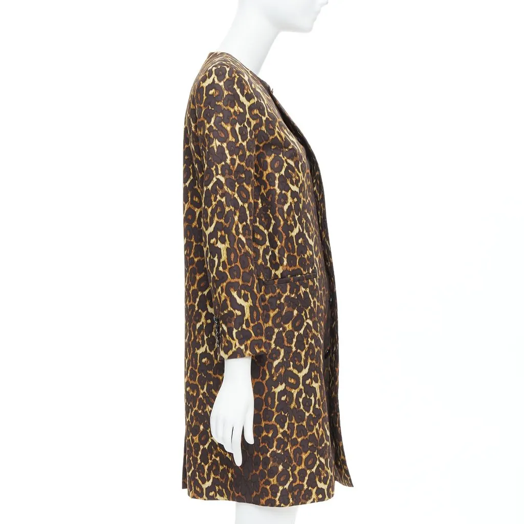TOGA Brown Leopard Shoulder Coat Brown Polyester Never worn - Box View
