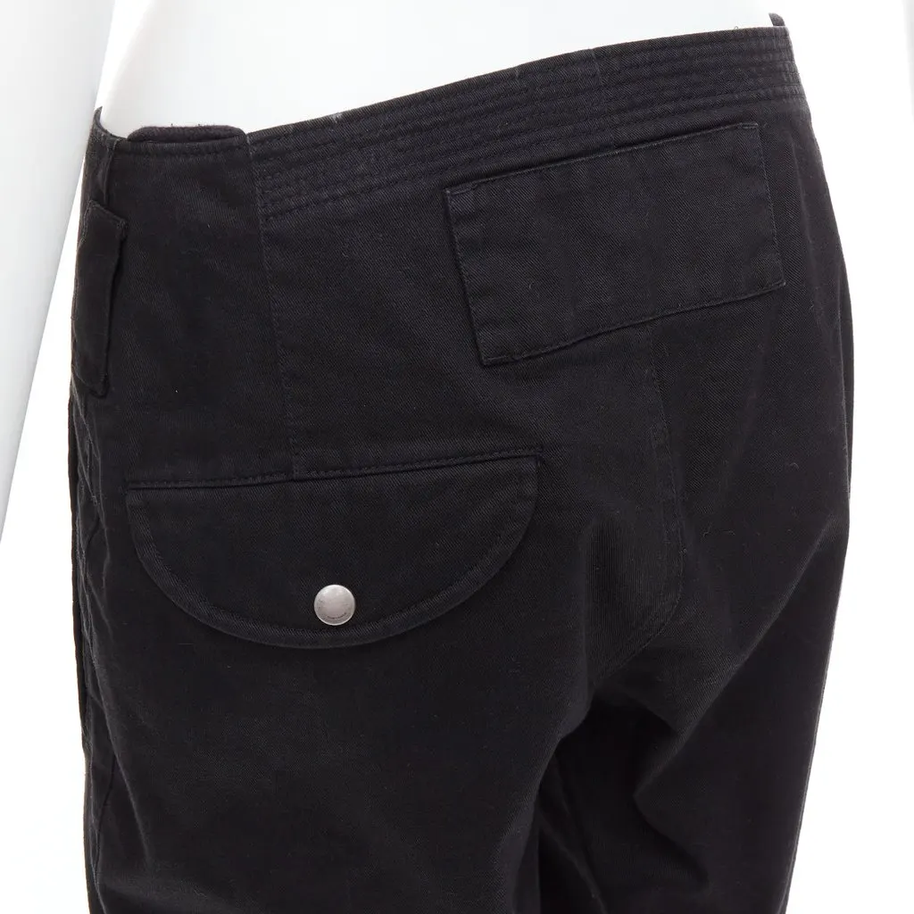 Saint Laurent Floral Capri Shorts Black Cotton Good - Back View