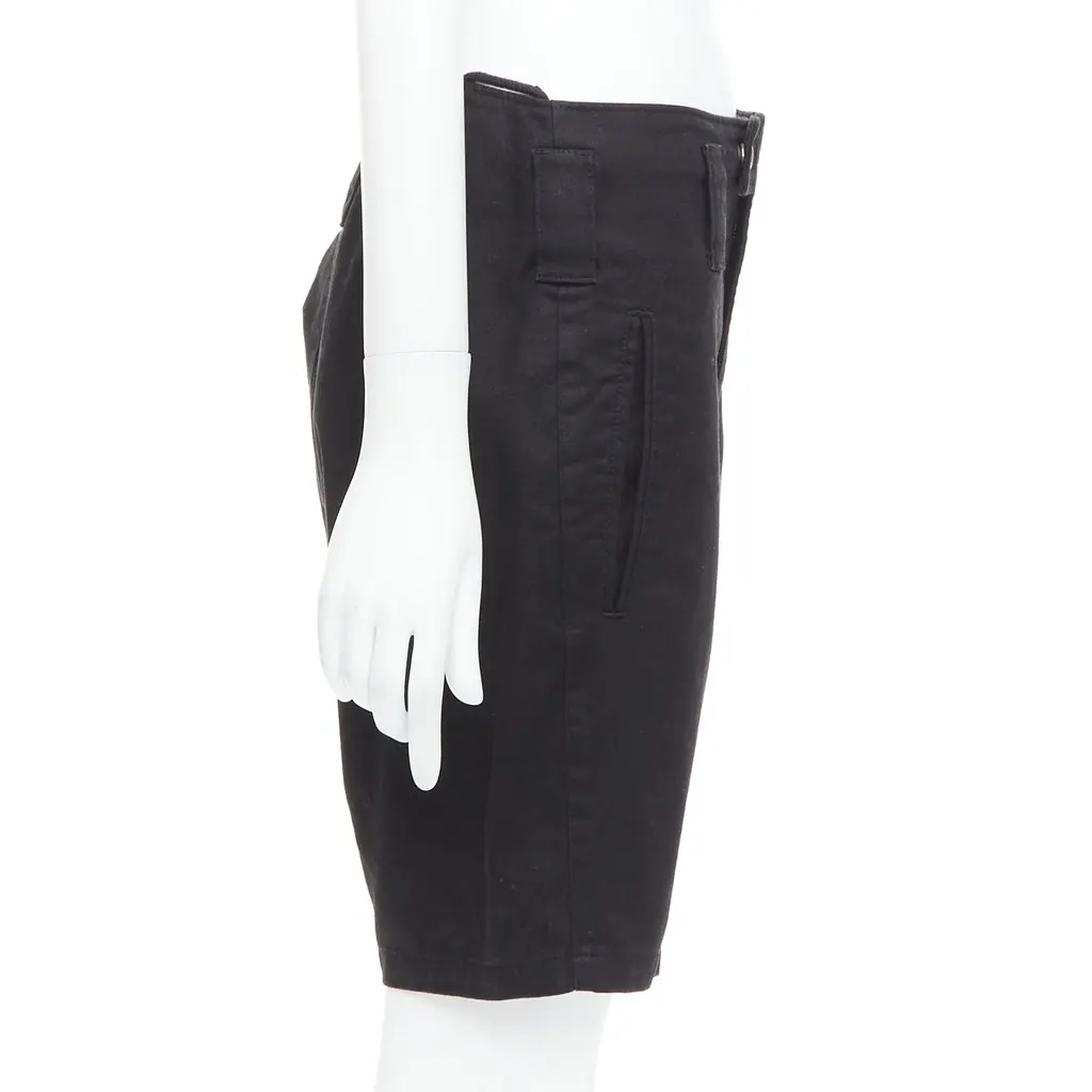 Saint Laurent Floral Capri Shorts Black Cotton Good - Model View