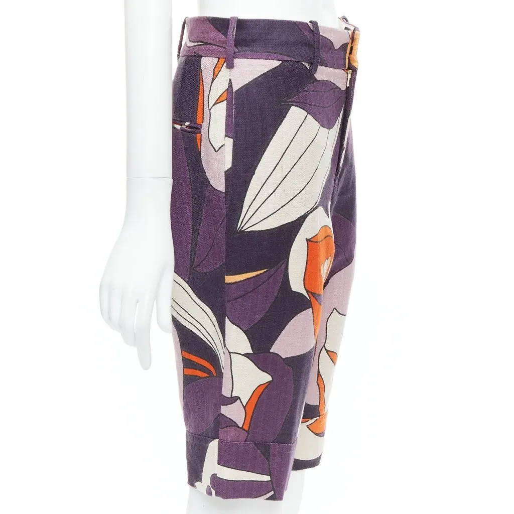 Marni Leather Riding Shorts MultiColor Very good - Model View