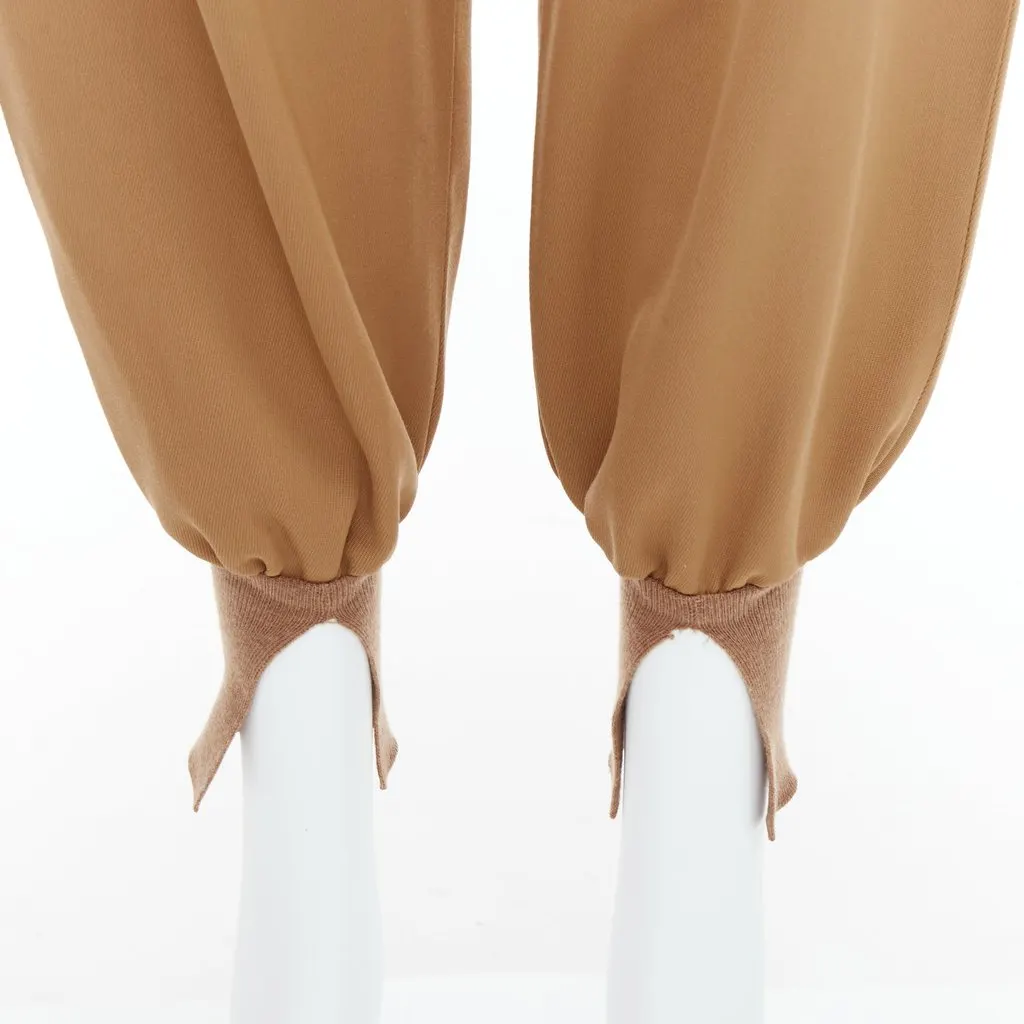 Stella McCartney Balloon Tapered Pants Camel Wool Good - Back View