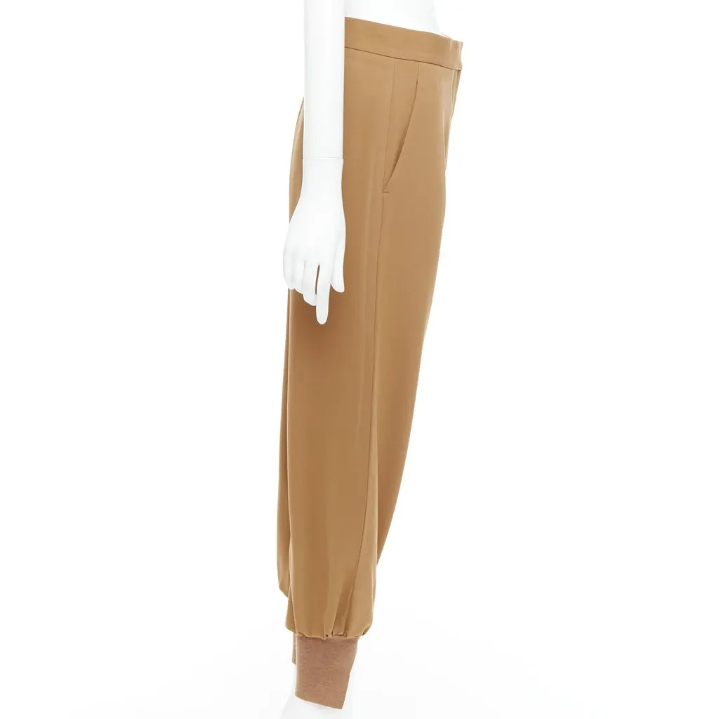 Stella McCartney Balloon Tapered Pants Camel Wool Good - Model View