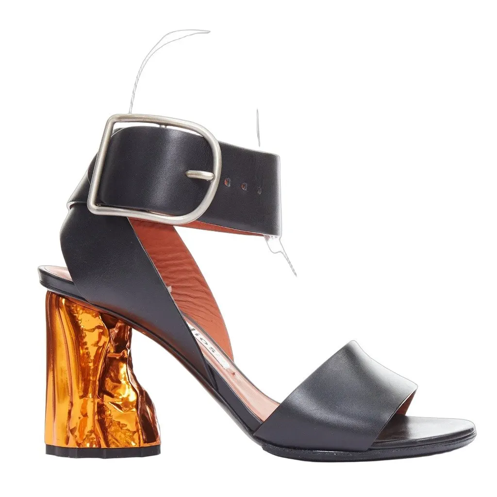 Acne Studios Obin Black Leather Good - Front View