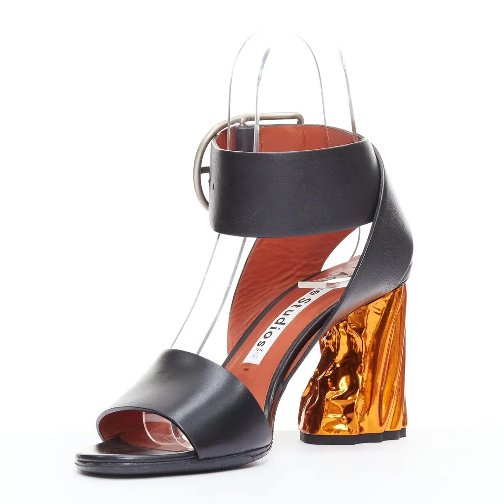 Acne Studios Obin Black Leather Good - Model View