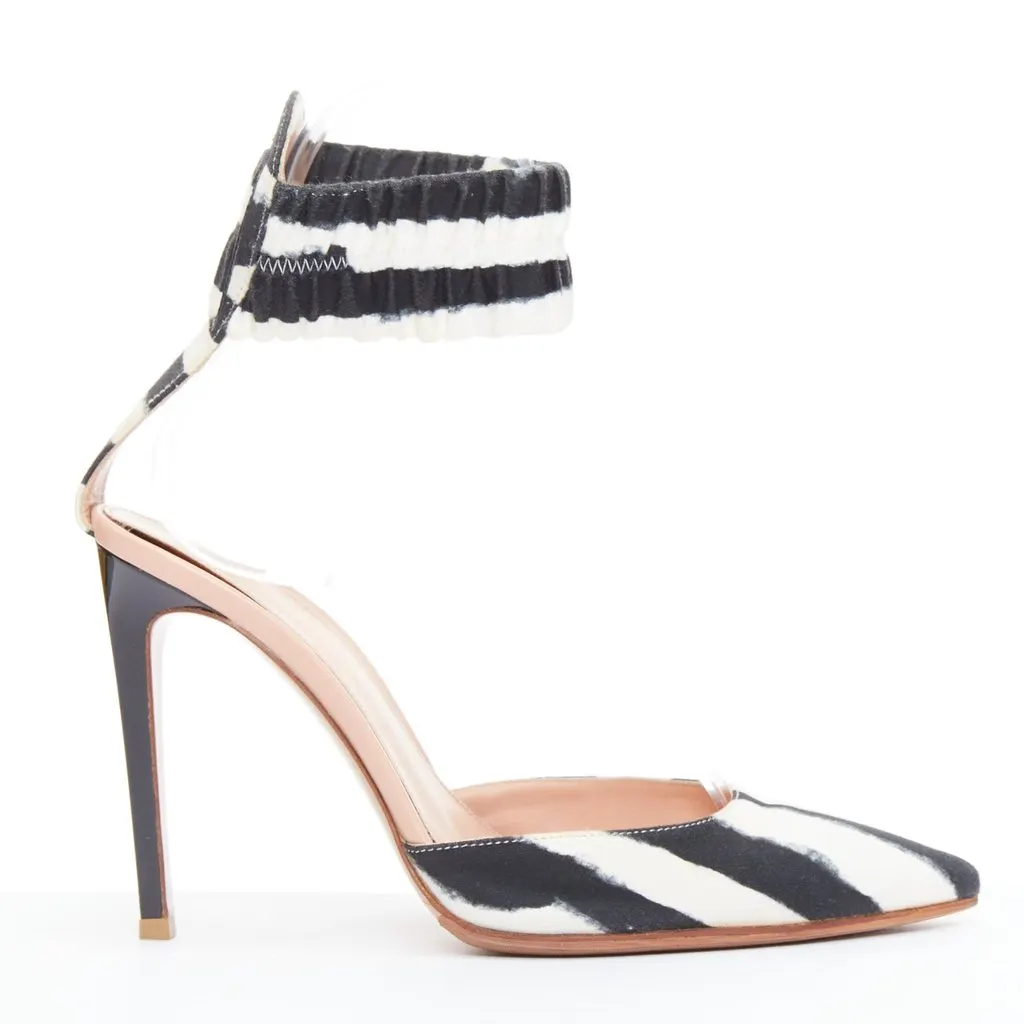 Gianvito Rossi Zebra Print Pumps Black Fair - Front View