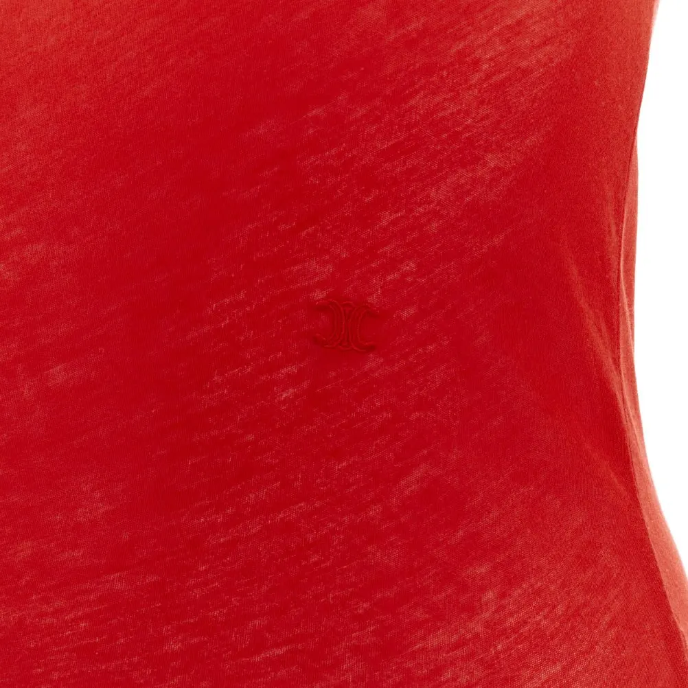 Celine Red Silk Top Red Silk Very good - Back View