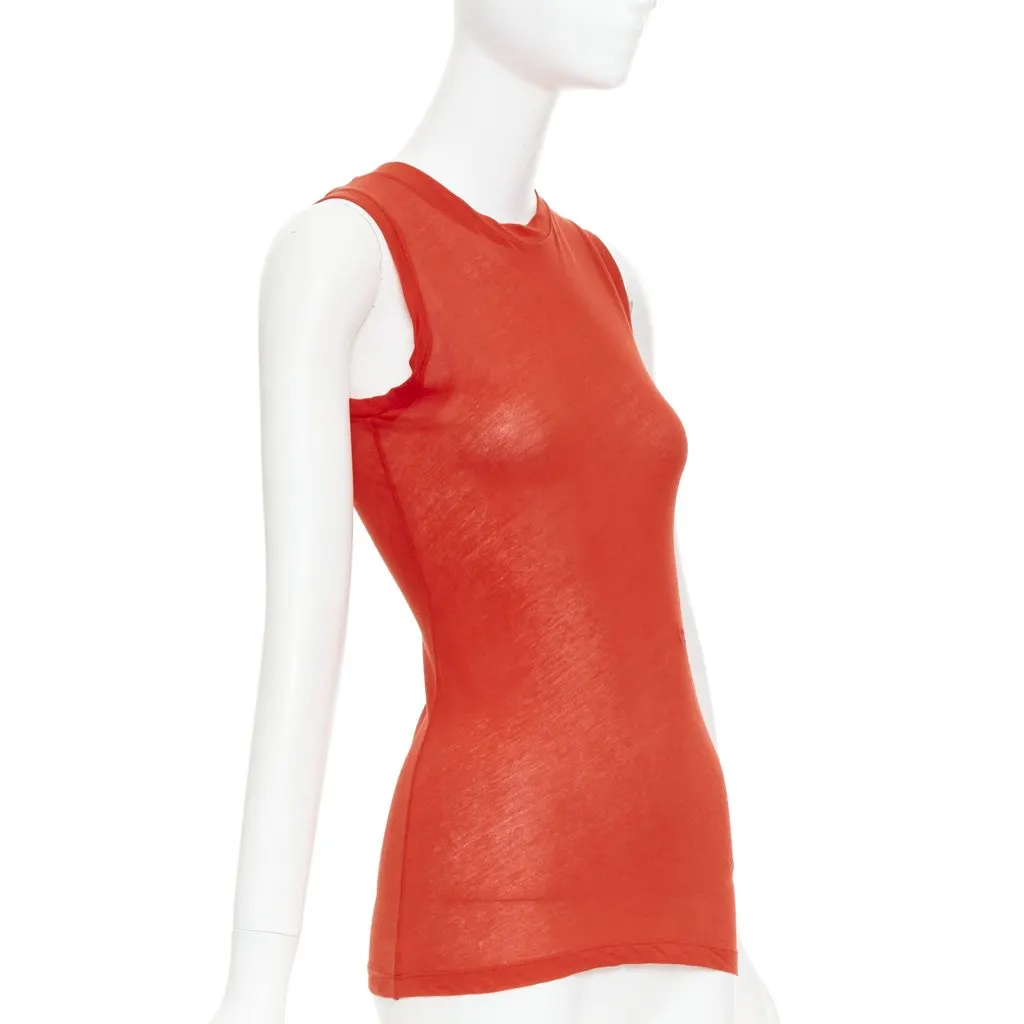 Celine Red Silk Top Red Silk Very good - Inside View