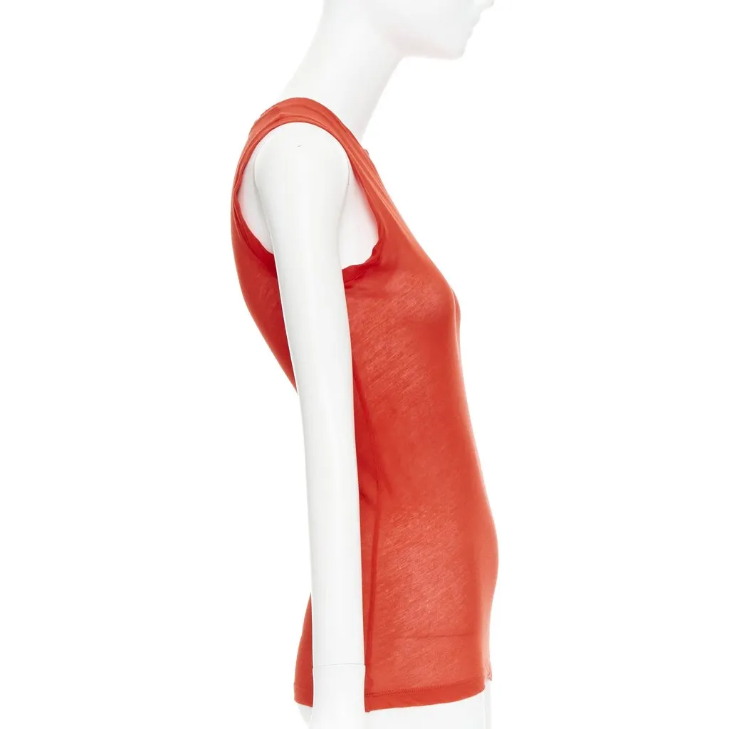 Celine Red Silk Top Red Silk Very good - Model View
