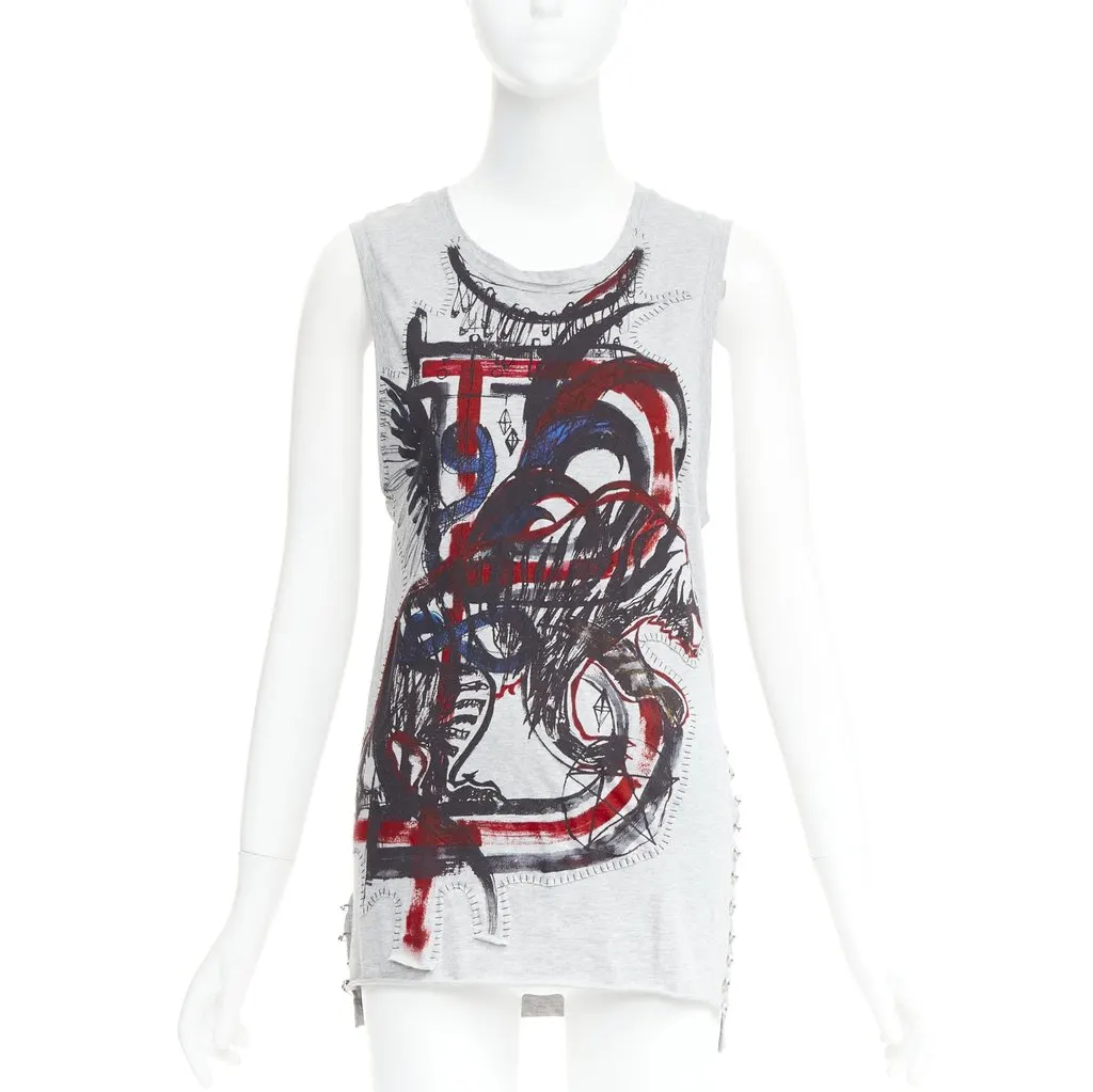 Balmain Grey Cotton Top Grey Cotton Very good - Front View