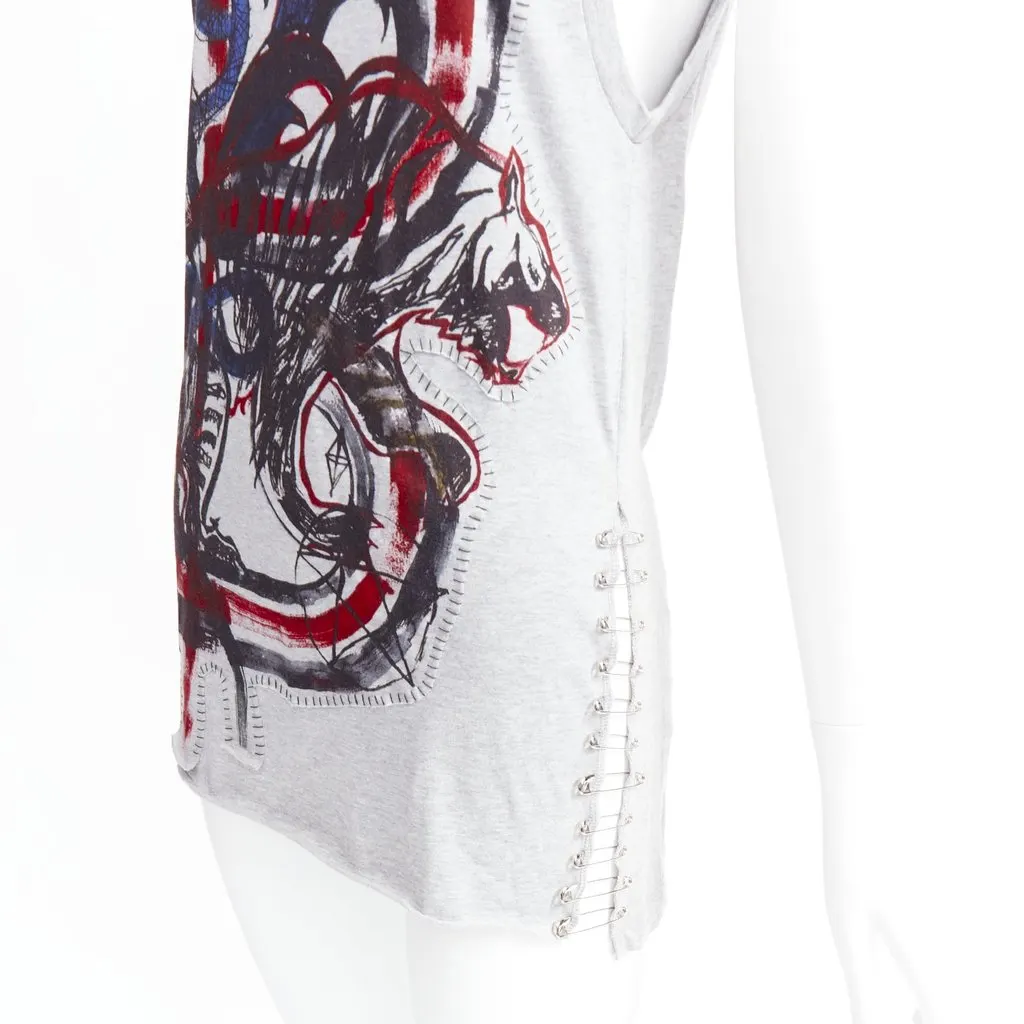 Balmain Grey Cotton Top Grey Cotton Very good - Back View