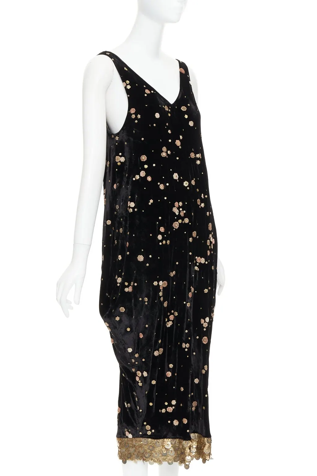 Sabyasachi Black Velvet Dress Black Velvet Very good - Inside View