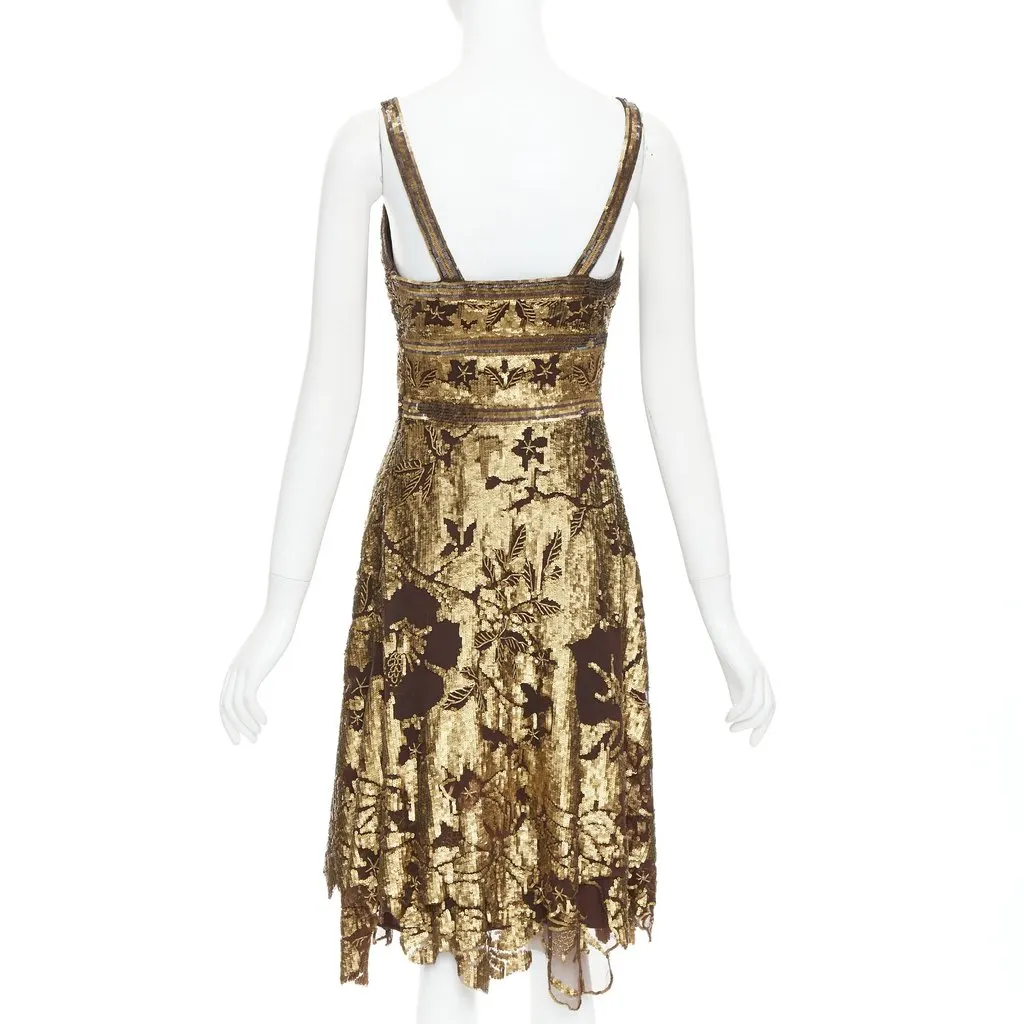 Wunderkind Gold Silk Dress Gold Silk Good - Box View
