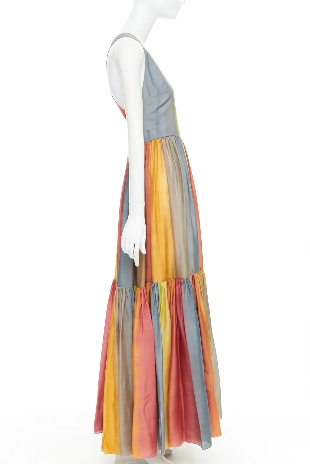 Dior MultiColor Silk Dress MultiColor Silk Very good - Model View